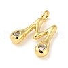 Rack Plating Brass Micro Pave Cubic Zirconia Pendants KK-A200-24G-M-2