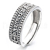 Six-word Motto 925 Sterling Silver Adjustable Finger Rings FS-WGD399C-02-2