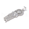 Brass Clear Cubic Zirconia Pendants KK-Z050-02P-2