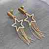 304 Stainless Steel Tassel Stud Earrings EJEW-Z098-05G-1