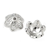 Brass Micro Pave Clear Cubic Zirconia Bead Caps KK-V015-33P-1