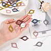 50Pcs 5 Colors 430 Stainless Steel Filigree Pendants STAS-PJ0001-15-5