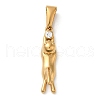 PVD Vacuum Plating 304 Stainless Steel Pendants STAS-M322-17G-1