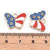Alloy Enamel Pendant Rhinestone Settings ENAM-T020-98-3