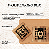 Hollow Wood Medal Storage Magnetic Boxes CON-WH0088-93C-01-4