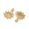 Brass Micro Pave Cubic Zirconia Pendants KK-C093-11G-2
