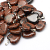 Heart Natural Mahogany Obsidian Pendants G-Q438-02-1