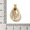 Rack Plating Brass Micro Pave Cubic Zirconia Pendants KK-P241-26G-4