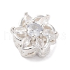 Rack Plating Brass Micro Pave Cubic Zirconia Beads KK-Z082-01S-1