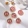 Golden Plated Alloy Enamel Charms ENAM-S118-08H-5