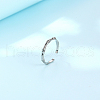 Non-Tarnish Stainless Steel Finger Open Cuff Ring IS0697-2-2
