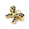 Rack Plating Brass Micro Pave Cubic Zirconia Pendants X-KK-C052-28G-01-2