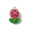 Glass Seed Beads Pendants PALLOY-MZ00592-2