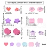 SUNNYCLUE 60 Pcs 6 Style Opaque Resin Cabochons CRES-SC0001-84-2