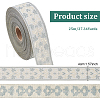 Polyester Jacquard Flower Ribbon for Clothing Accessories OCOR-WH0090-73B-2