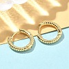 Textured Brass Hoop Earrings EJEW-A132-13G-2