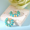 Enamel Striped Thick Hoop Earrings JE1110B-4