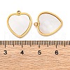 Ion Plating(IP) 304 Stainless Steel Pave Natural Shell Pendants STAS-Z100-02G-02-3