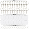 30Pcs Iron Split Key Rings with Chain DIY-YW0009-02-2