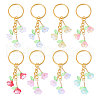 8Pcs Acrylic & Glass Keychain KEYC-CA00001-1