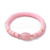 Polymer Clay Heishi Surfer Stretch Bracelet BJEW-JB10153-02-1