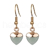 Natural Mixed Gemstone Heart Dangle Earrings EJEW-JE05469-4