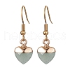 Natural Mixed Gemstone Heart Dangle Earrings EJEW-JE05469-4