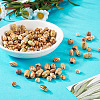 140Pcs 7 Styles Printed Wood Beads WOOD-TA0001-75-7