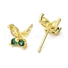 Butterfly Real 18K Gold Plated Brass Stud Earrings EJEW-L270-07G-3