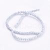 Imitation Jade Faceted Rondelle Electroplate Glass Bead Strands X-EGLA-D020-3x2mm-47-2