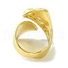 Brass with ABS Imitation Pearl Open Cuff Ring RJEW-K256-27G-3