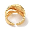 Brass Open Cuff Rings for Women RJEW-E292-18G-3