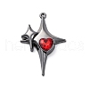 Gothic Rack Plating Alloy Pendants PALLOY-V002-12B-01-1