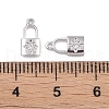 Brass Micro Pave Clear Cubic Zirconia Pendants KK-K351-36P-3