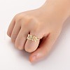 Birth Year 201 Stainless Steel Adjustable Open Cuff Rings FS-WG46D84-02-1