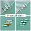 SUPERFINDINGS 10Pcs 2 Colors Brass Pave Clear Cubic Zirconia Watch Band Clasps KK-FH0007-37-4
