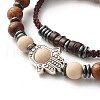 Hope Morse Code Stretch Bracelets Set BJEW-JB07352-05-7