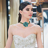 FIBLOOM 6Pcs 6 Colors Velvet Flower Collar Choker Necklaces Set NJEW-FI0001-09-5