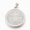 Tarnish Resistant 304 Stainless Steel Pendants STAS-F165-32P-1