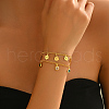 Brass Curb Chain Multi-strand Bracelets EC2222-1
