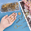 15Pcs 3 Colors Iron Split Key Rings KEYC-PH01509-3