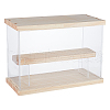 Rectangle 2-Tier Transparent Acrylic Minifigures Display Case AJEW-WH0314-10-1