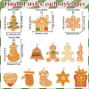 SUNNYCLUE 44Pcs 11 Styles Christmas Plastic Pendants FIND-SC0011-38-2