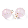 Two Tone Transparent Spray Painted Glass Pendants GLAA-N035-020C-C06-3