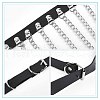 Alloy Chain Tassel Dangle Imitation Leather Chain Belt AJEW-WH0020-42-3