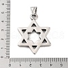 Retro 304 Stainless Steel Pendants STAS-I205-37AS-B-3