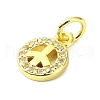 Brass Micro Pave Cubic Zirconia Pendants KK-H475-29A-01G-2