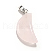 Natural Rose Quartz Pendants G-Z022-05E-2