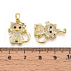 Brass Micro Pave Cubic Zirconia Pendants KK-N257-28G-3