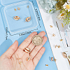 Beebeecraft 12Pcs 3 Style Shell & Starfish Shape Brass Stud Earring Findings KK-BBC0012-74-3